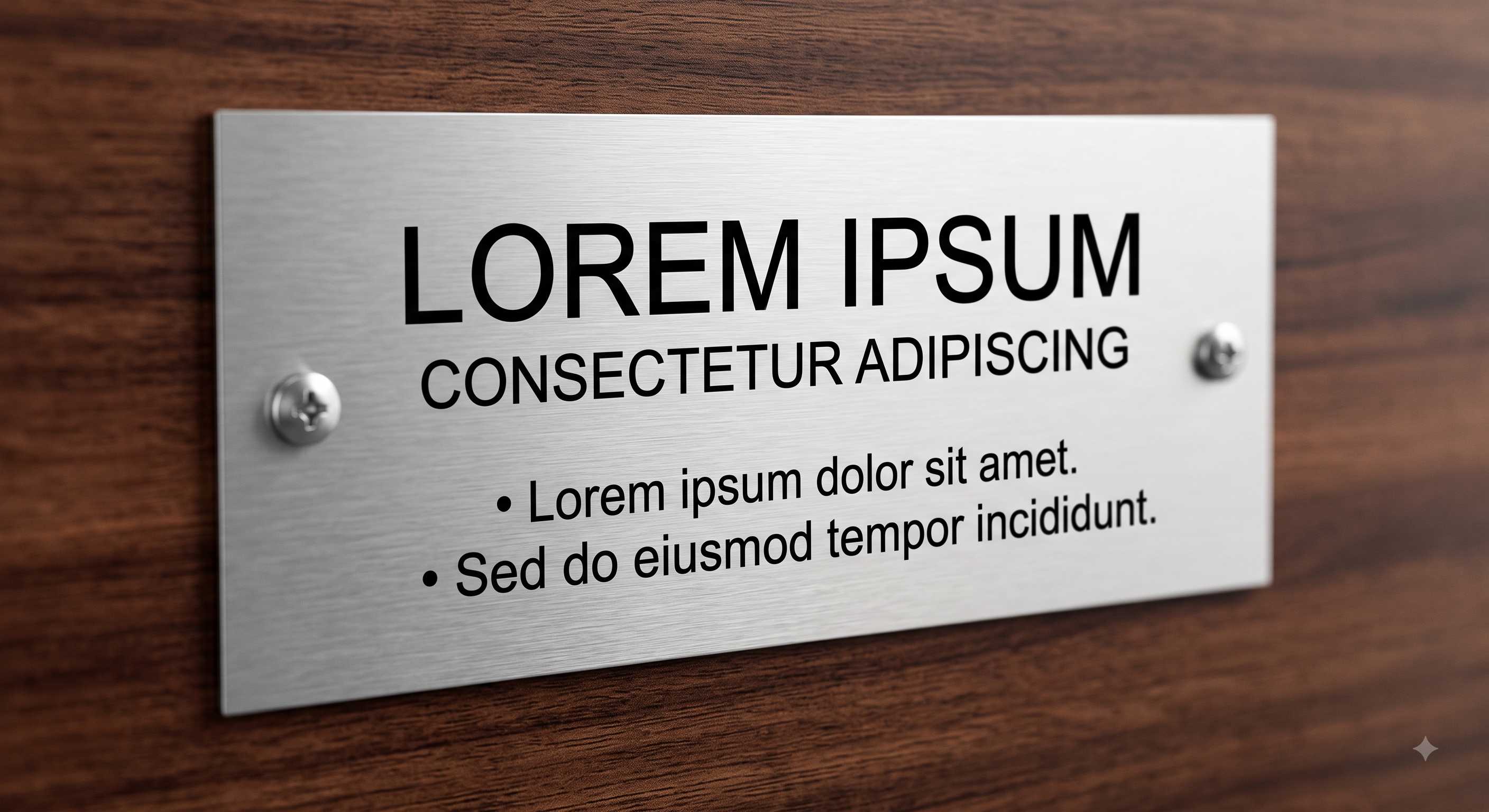 Aluminium Name Plate