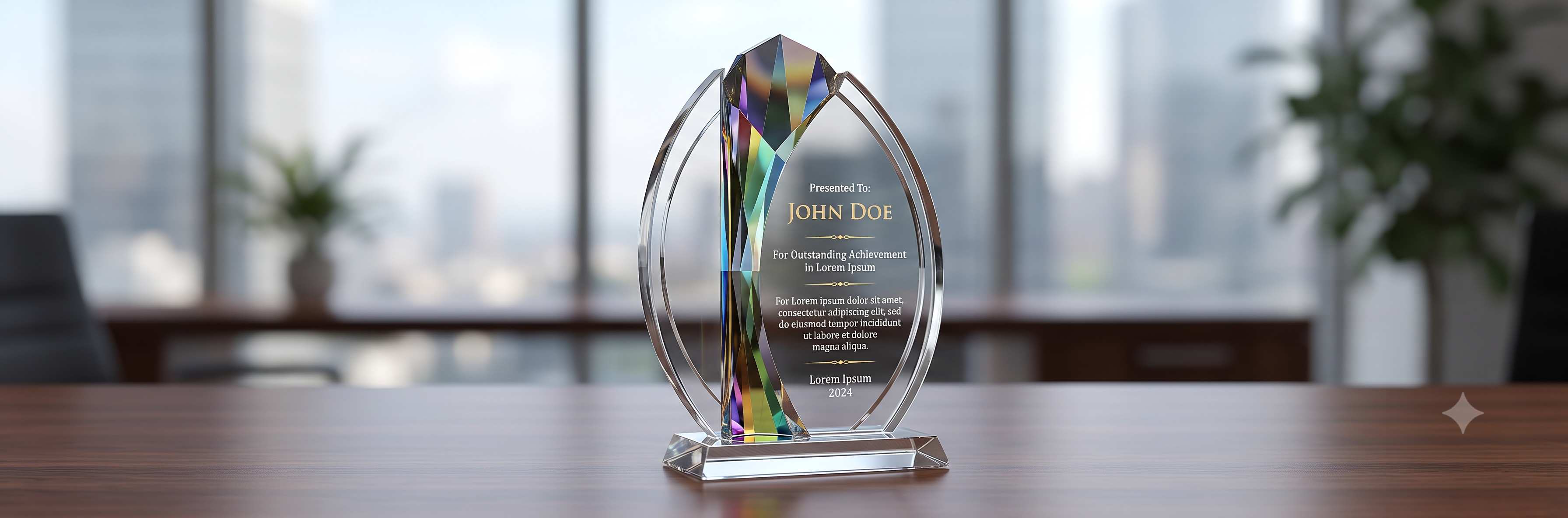 Crystal & Acrylic Trophy